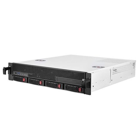 SILVERSTONE SilverStone Technologies RM21-304 3.5 x 2.5 in. Hot Swap Bays Micro-ATx 2U Rackmount Server Case RM21-304